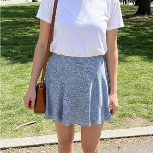 Women’s Abercrombie & Fitch Blue Floral Mini Skirt